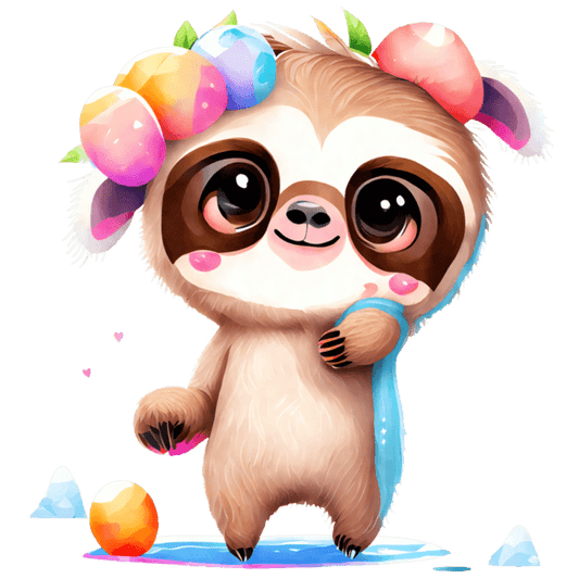 Easter Funny Sloth Design - DTF Ready To Press