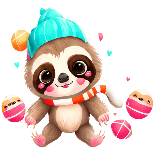 Easter Cute Sloth Design - DTF Ready To Press