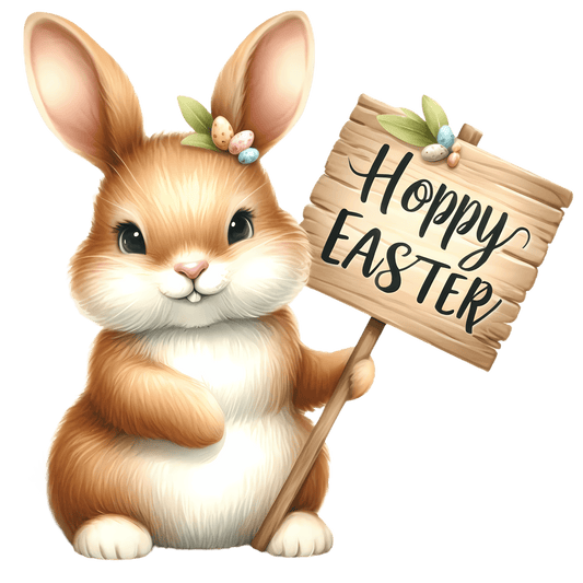 Happy Easter Bunny Party Design - DTF Ready To Press