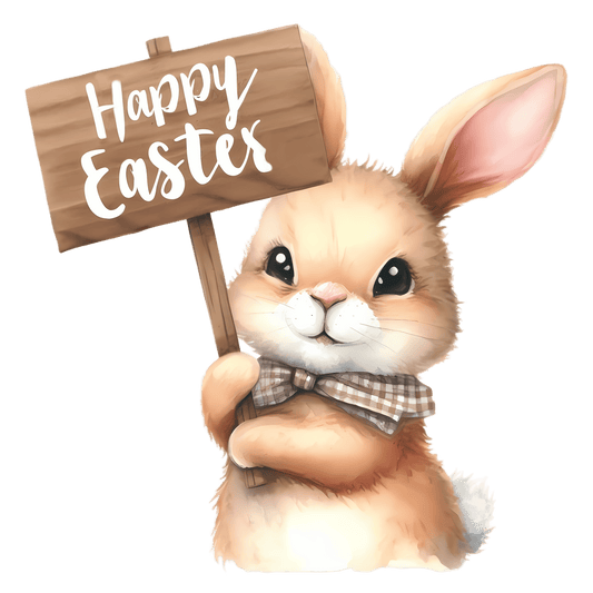 Happy Easter Cute Bunny Design - DTF Ready To Press