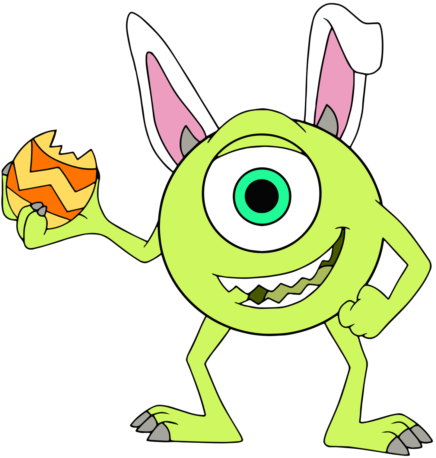 Disney Monsters Mike Wazowski Easter Design - DTF Ready To Press