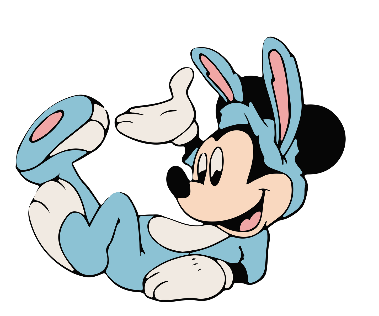 Disney Mickey Mouse Easter Bunny Design - DTF Ready To Press