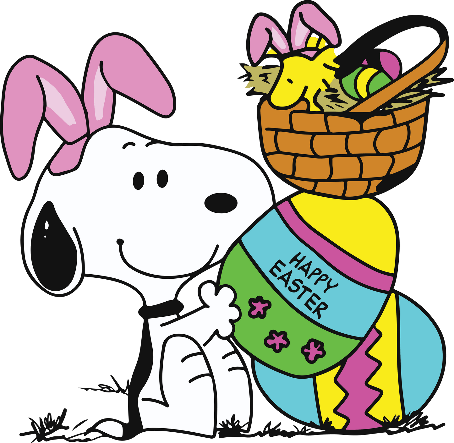 Snoopy Happy Easter Design - DTF Ready To Press