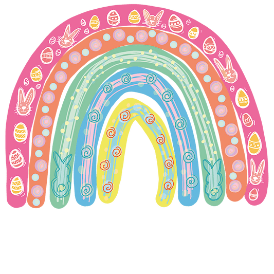 Easter Rainbow Design - DTF Ready To Press