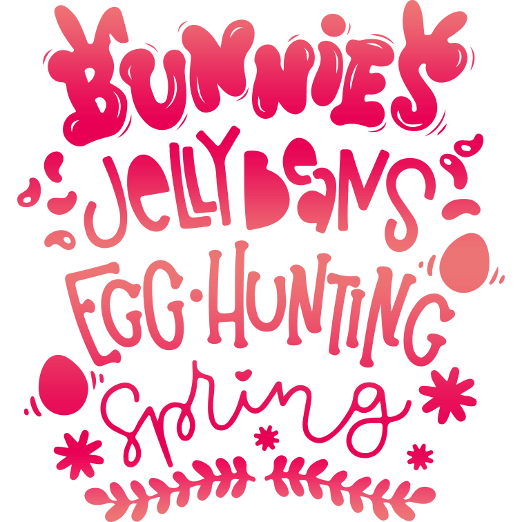 Bunnies Jellybeans Easter Design - DTF Ready To Press