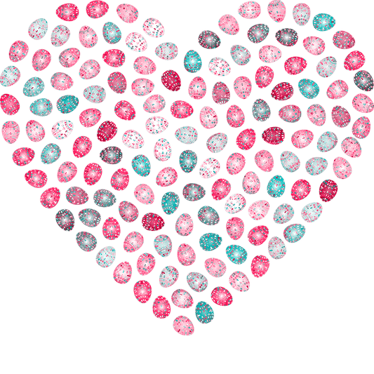 Eggs Of Heart Easter Design - DTF Ready To Press