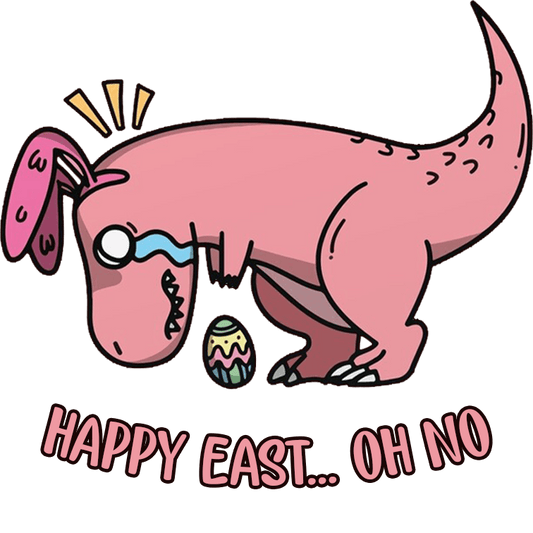 Happy Easter Dino Design - DTF Ready To Press