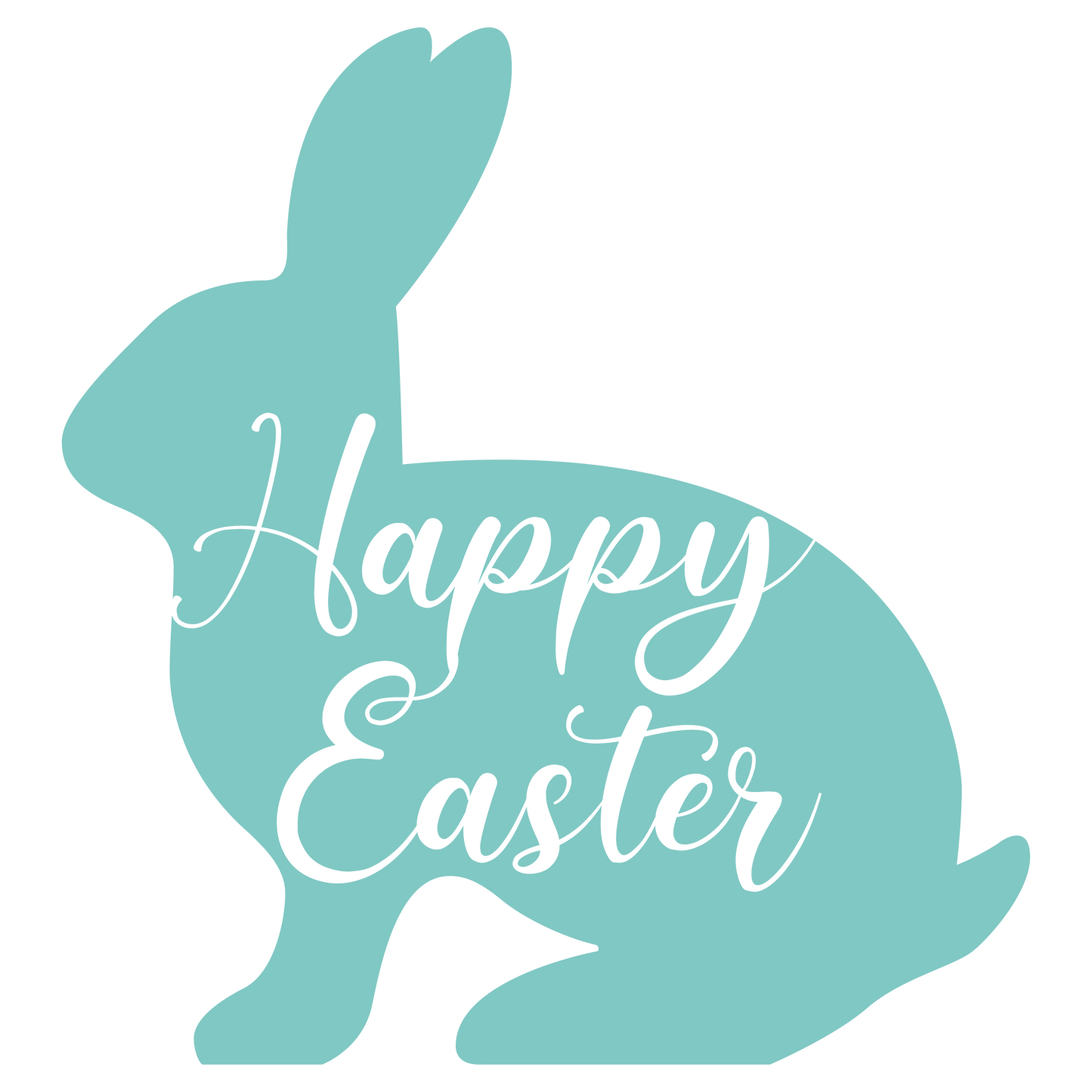 Happy Easter Bunny Design - DTF Ready To Press