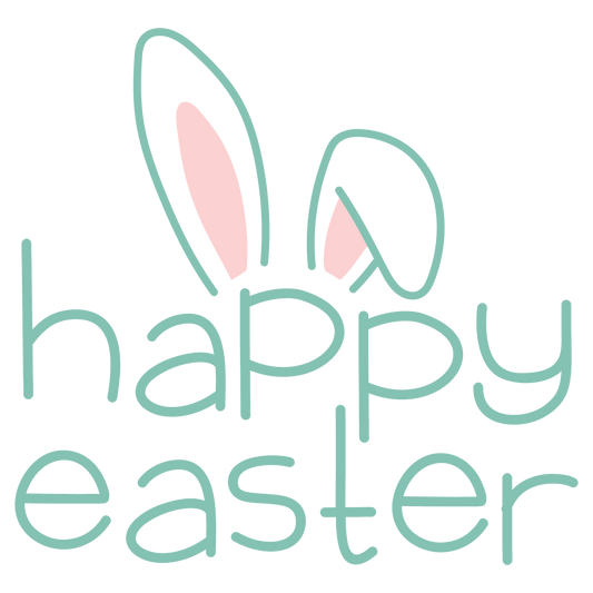 Bunny Happy Easter Design - DTF Ready To Press