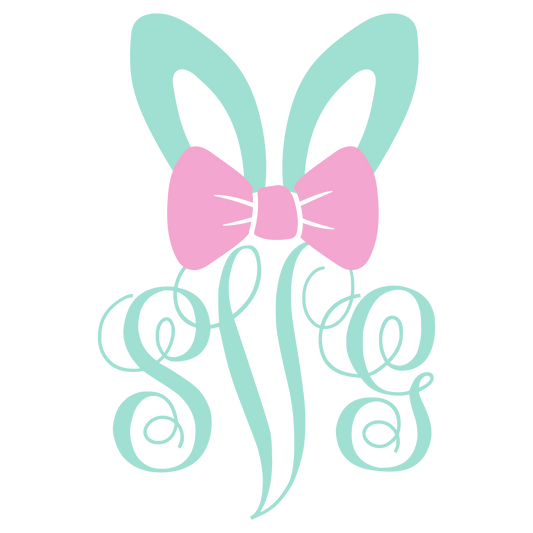 Bunny Ribbon Easter Design - DTF Ready To Press