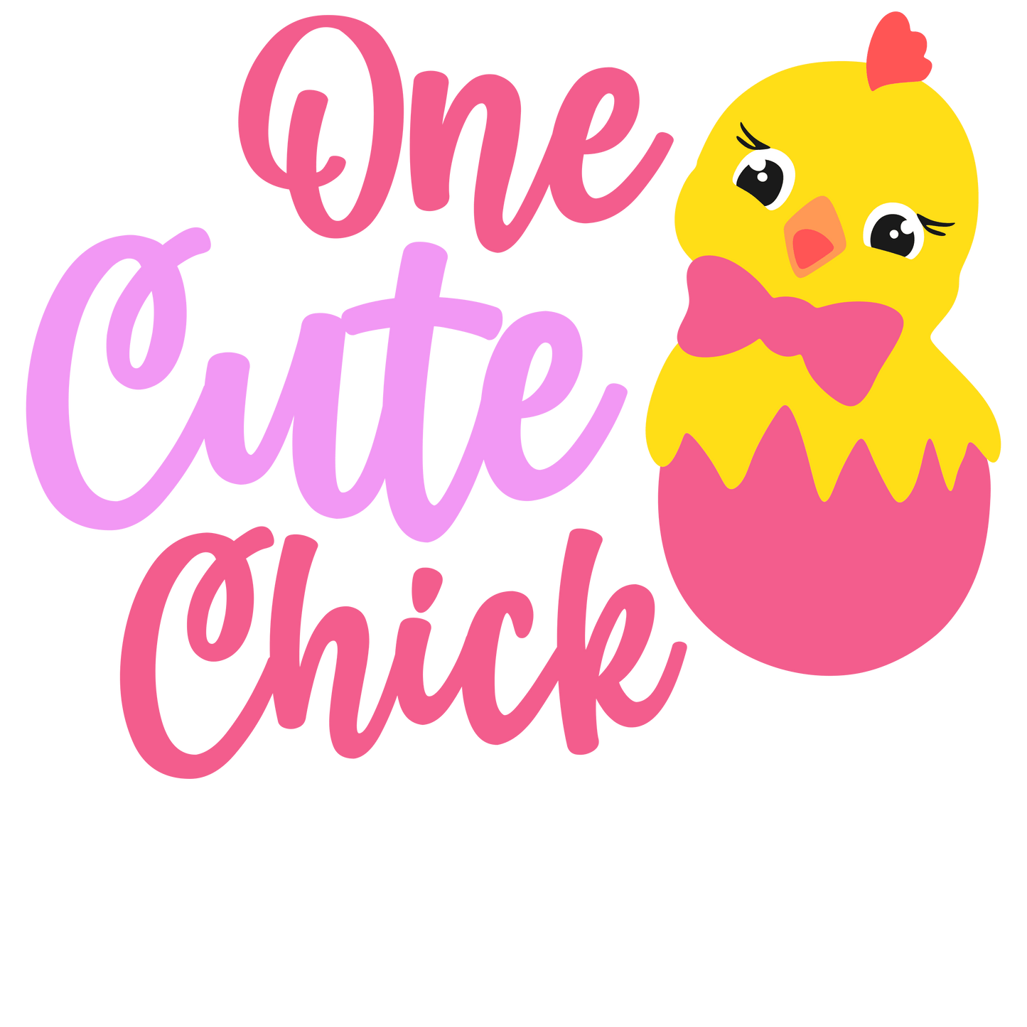 One Cute Chick First Easter Design - DTF Ready To Press