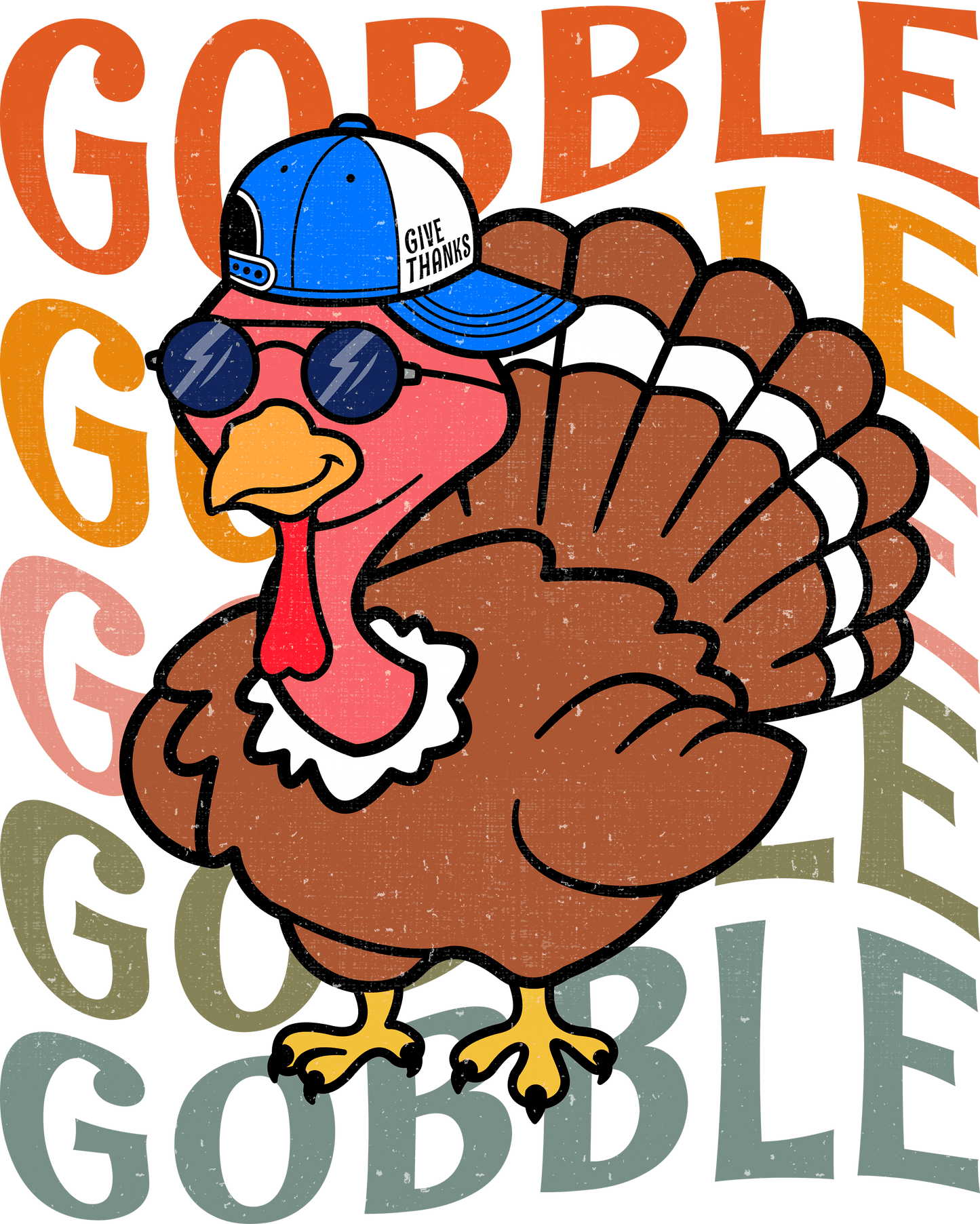 Thanksgiving Gobble Design - DTF Ready To Press