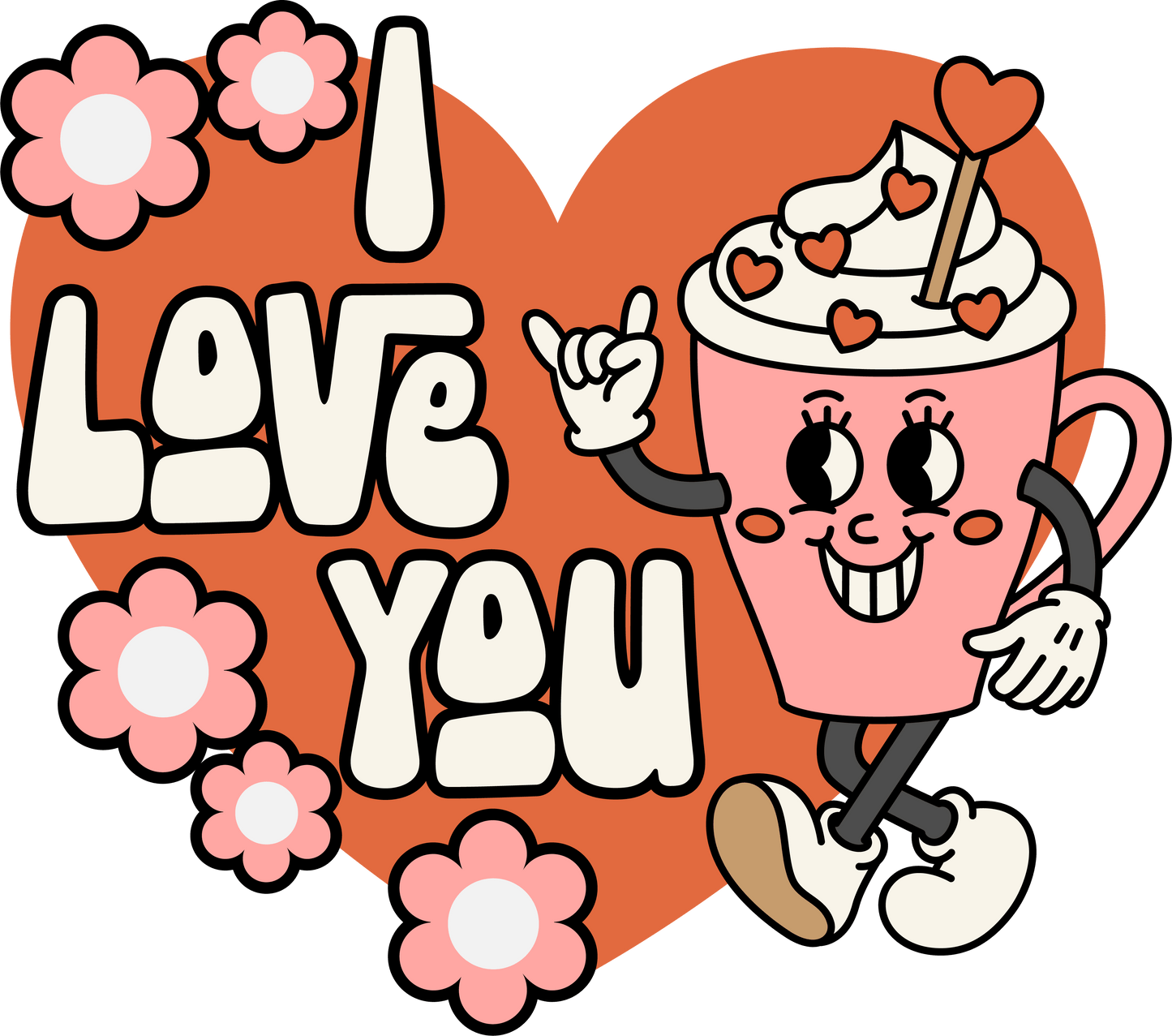 I Love You Valentine's Day Design - DTF Ready To Press