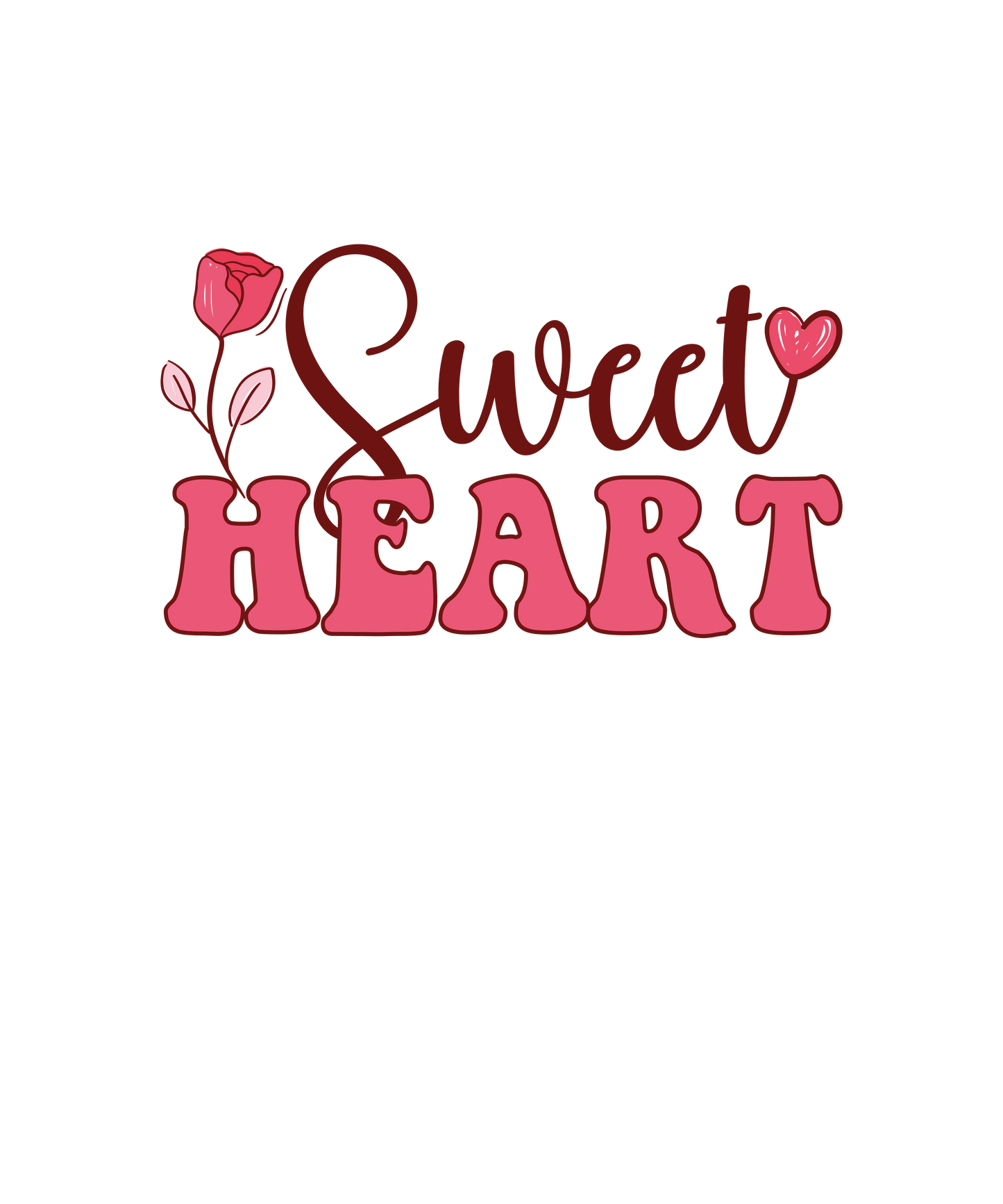 Sweet Heart Valentine's Day Design - DTF Ready To Press