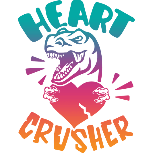 Heart Crusher Valentine's Day Design - DTF Ready To Press