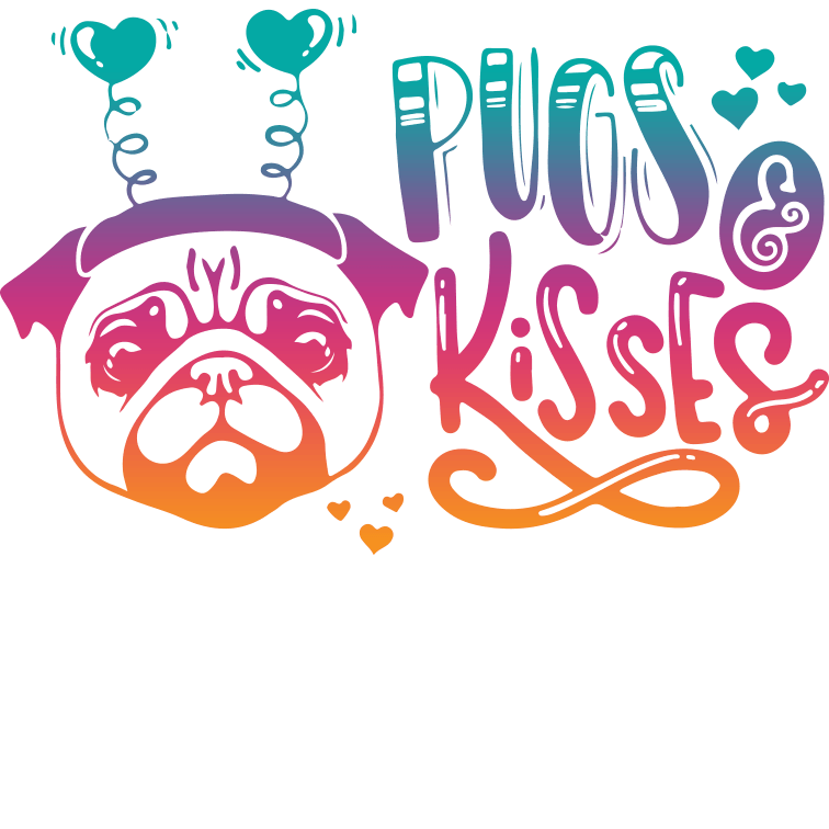 Pugs Kisses Valentine's Day Design - DTF Ready To Press