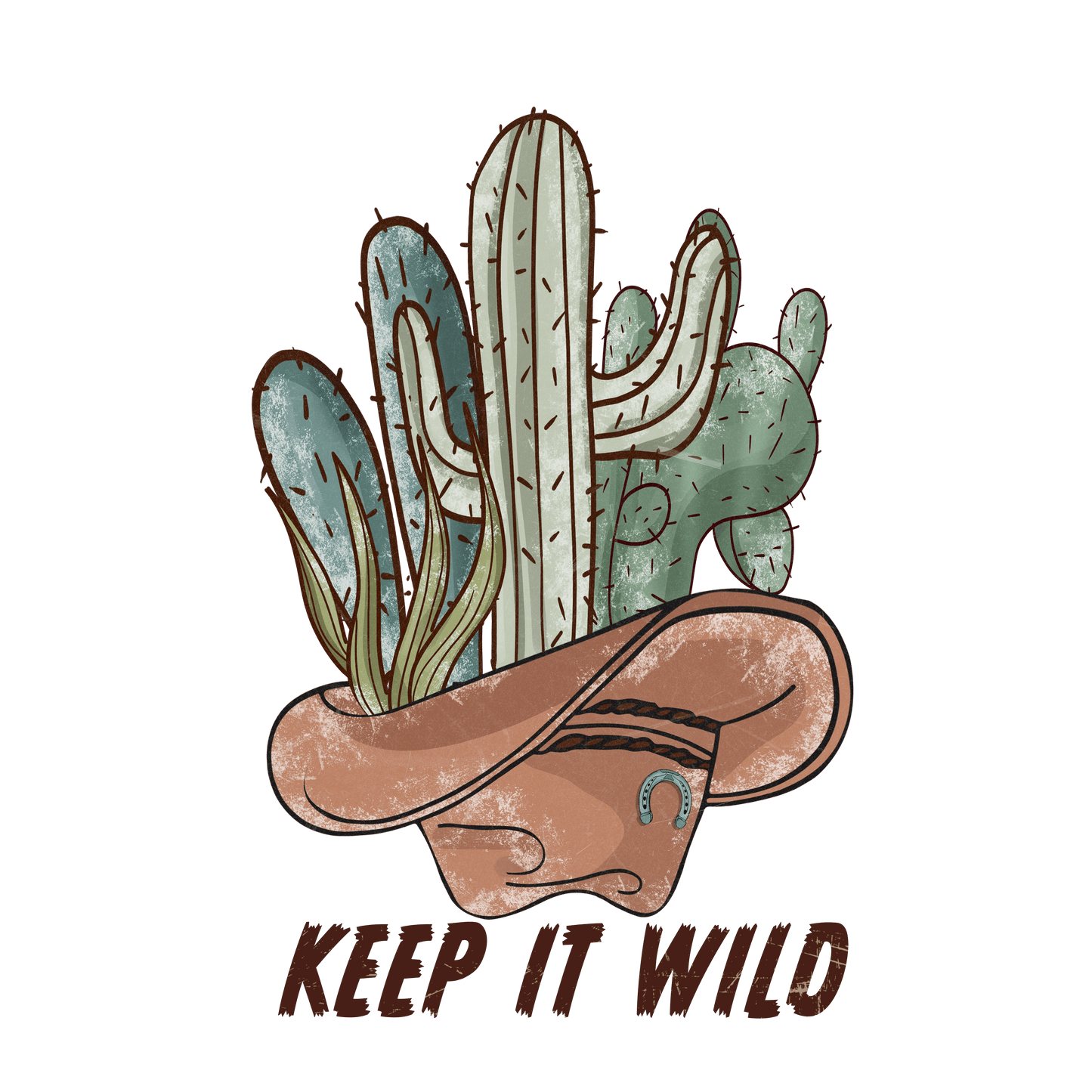 Western Keep It Wild Design - DTF Ready To Press