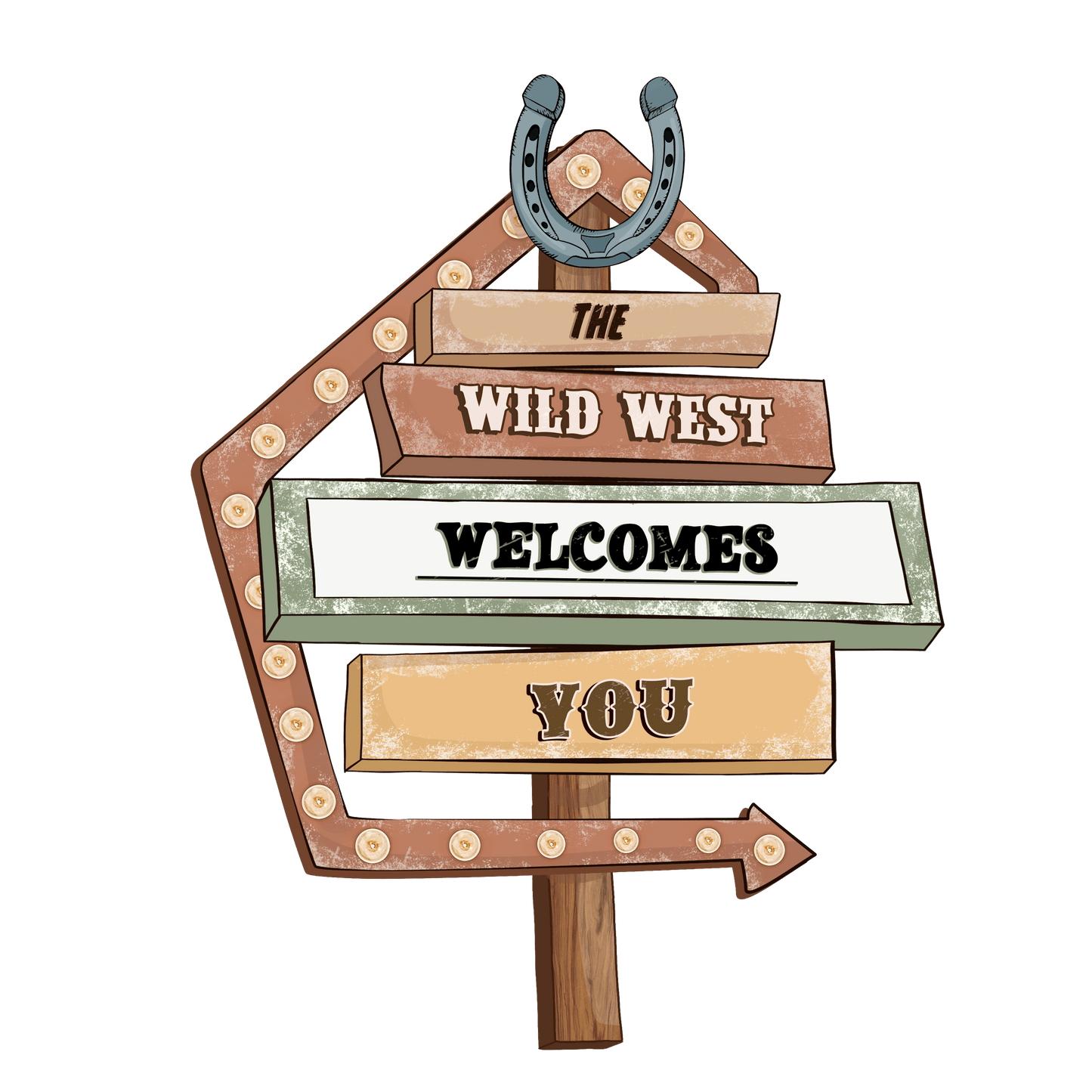 The Wild West Welcomes You Western Design - DTF Ready To Press