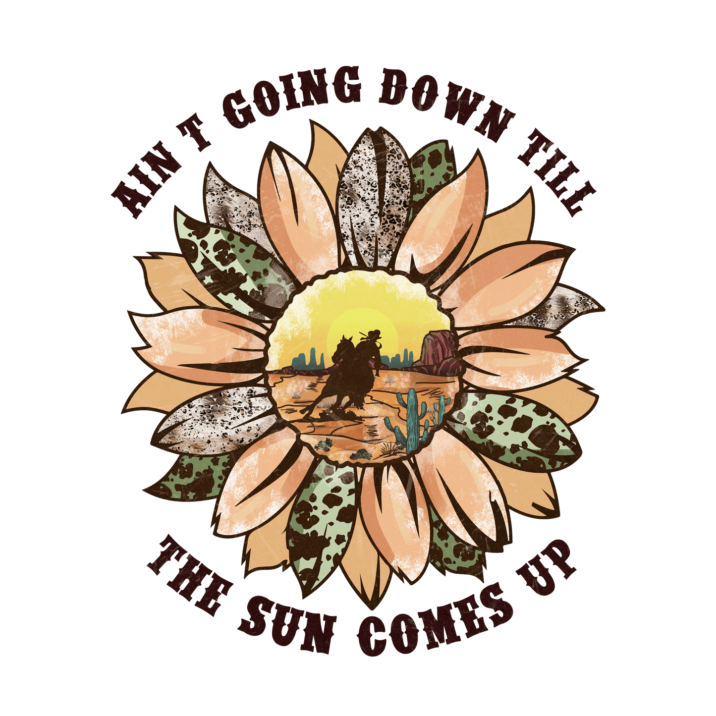 The Sun Comes up Western Design - DTF Ready To Press