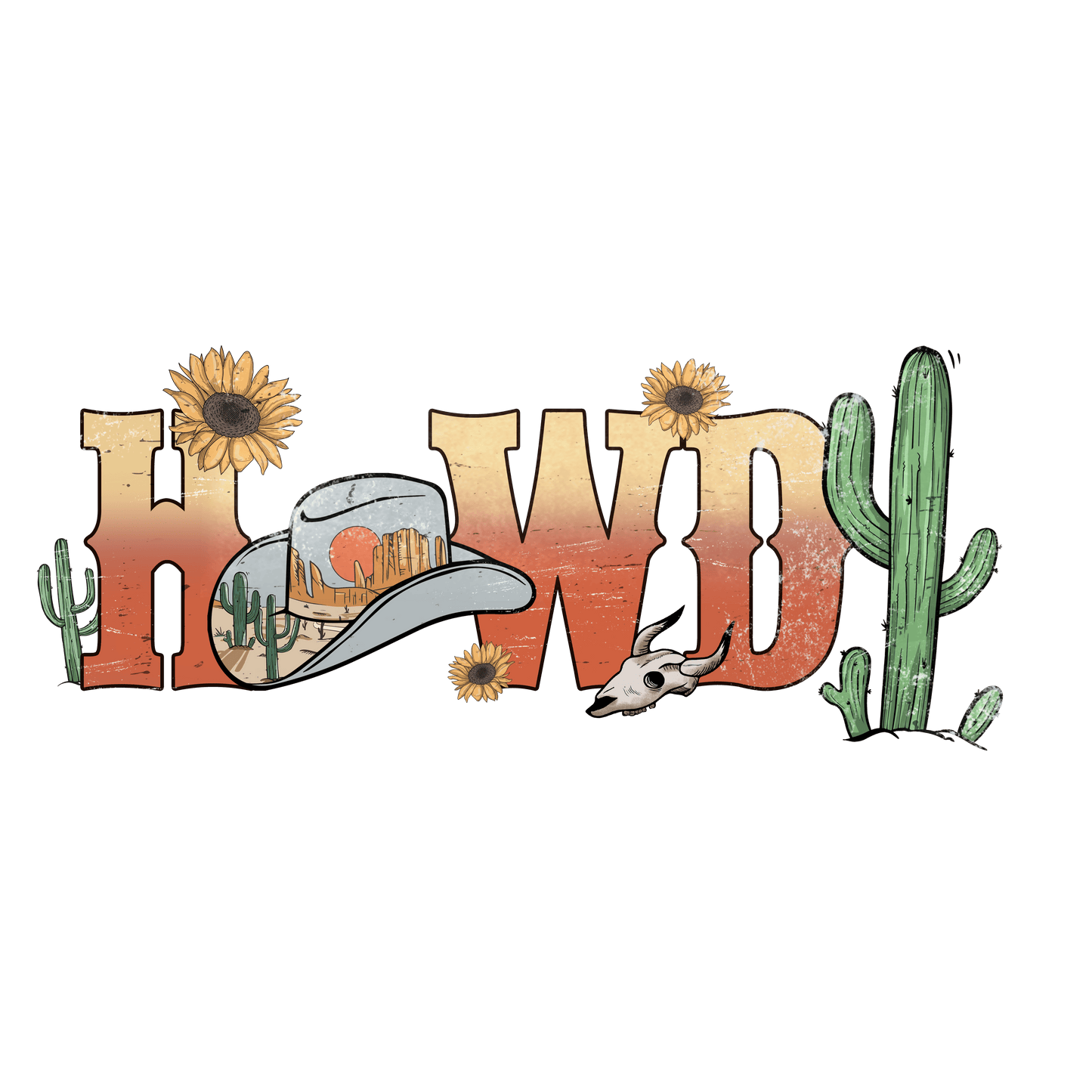 Howdy Western Wild Design - DTF Ready To Press