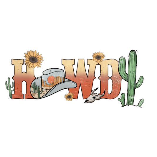 Howdy Western Wild Design - DTF Ready To Press