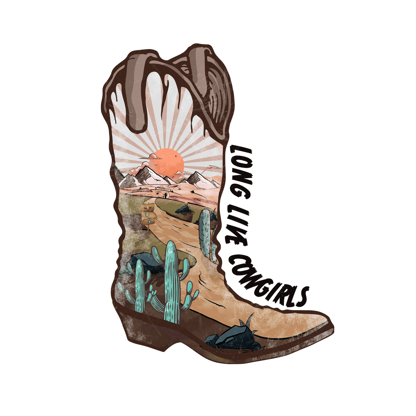 Long Live Cowgirls Western Design - DTF Ready To Press