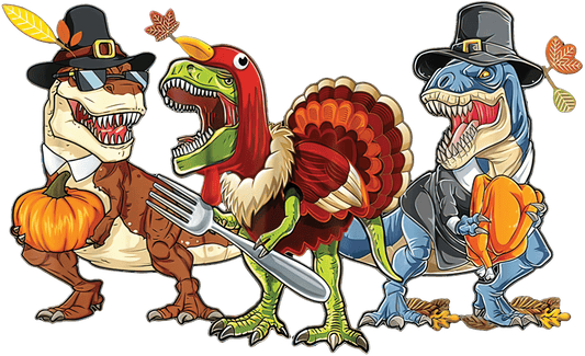 Thanksgiving Dino Design - DTF Ready To Press