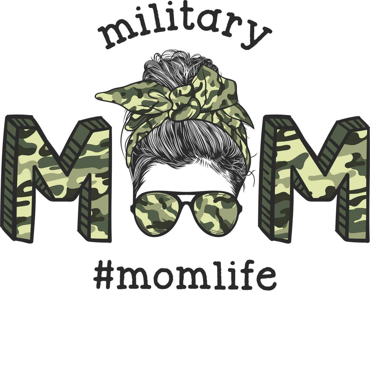 Military Mom Design - DTF Ready To Press