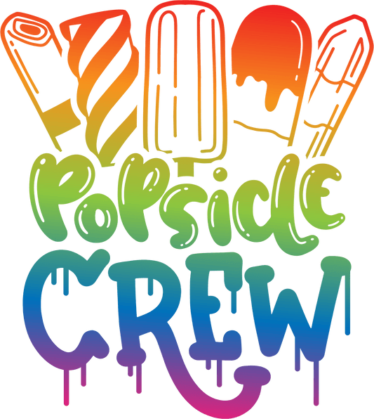 Cute Popsicle Summer Crew Design - DTF Ready To Press