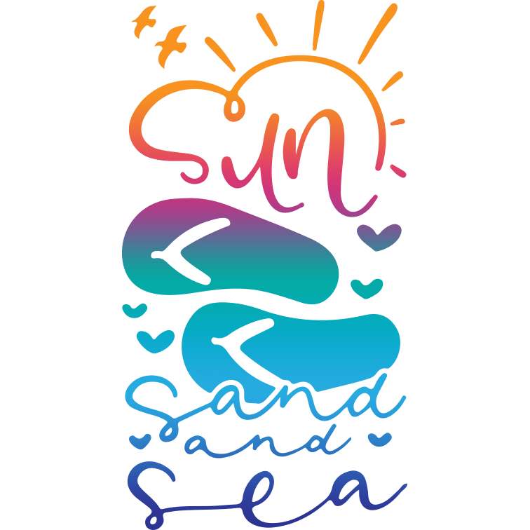 Summer Sunset and Sea Design - DTF Ready To Press