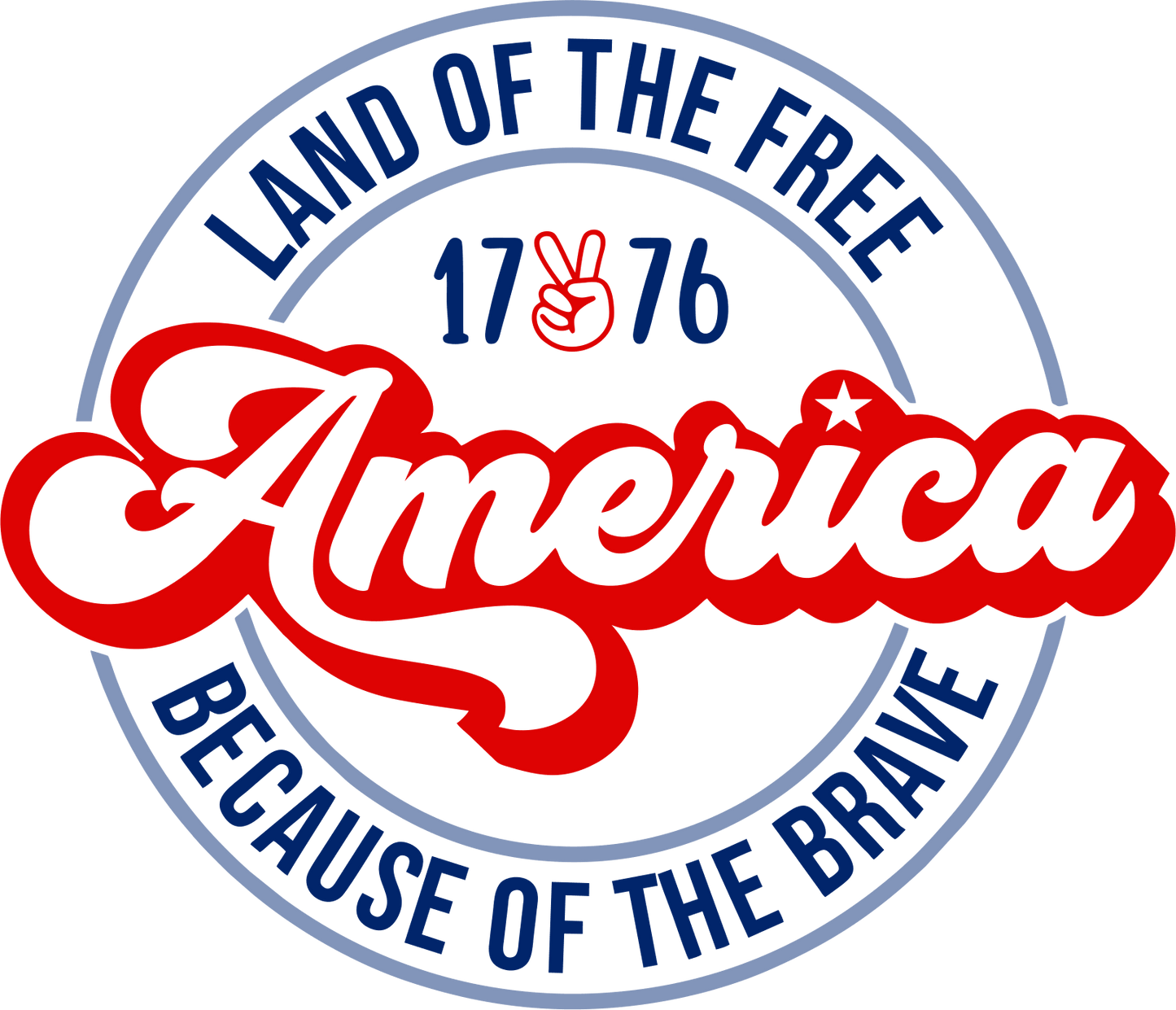 Land Of The Free America Design - DTF Ready To Press