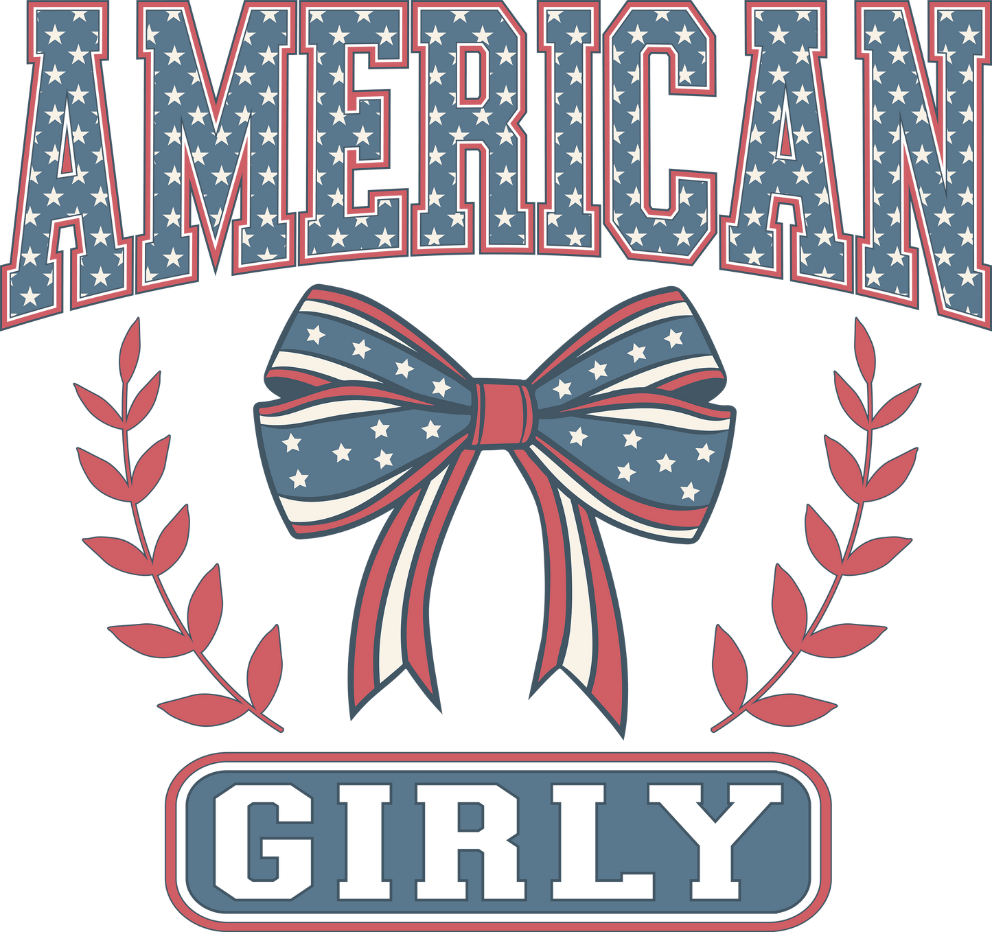 American Girl Design - DTF Ready To Press