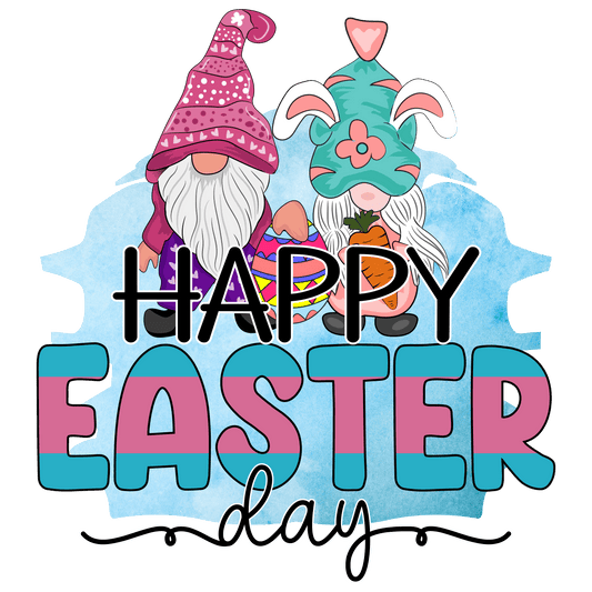 Happy Easter Day Gnome Design - DTF Ready To Press