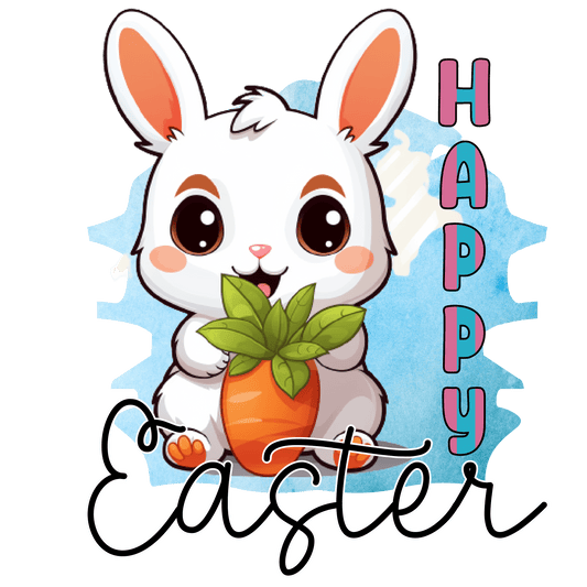 Cute Bunny Happy Easter Party Design - DTF Ready To Press