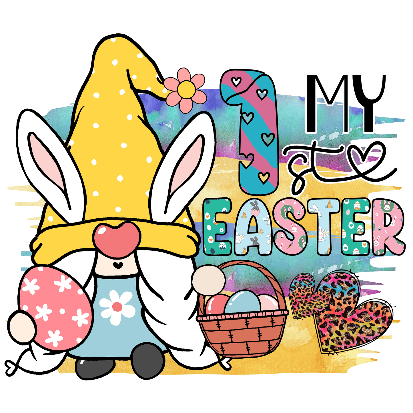 My 1st Easter Gnome Design - DTF Ready To Press