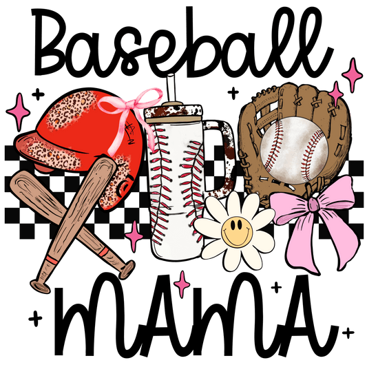 Baseball Mama Design - DTF Ready To Press