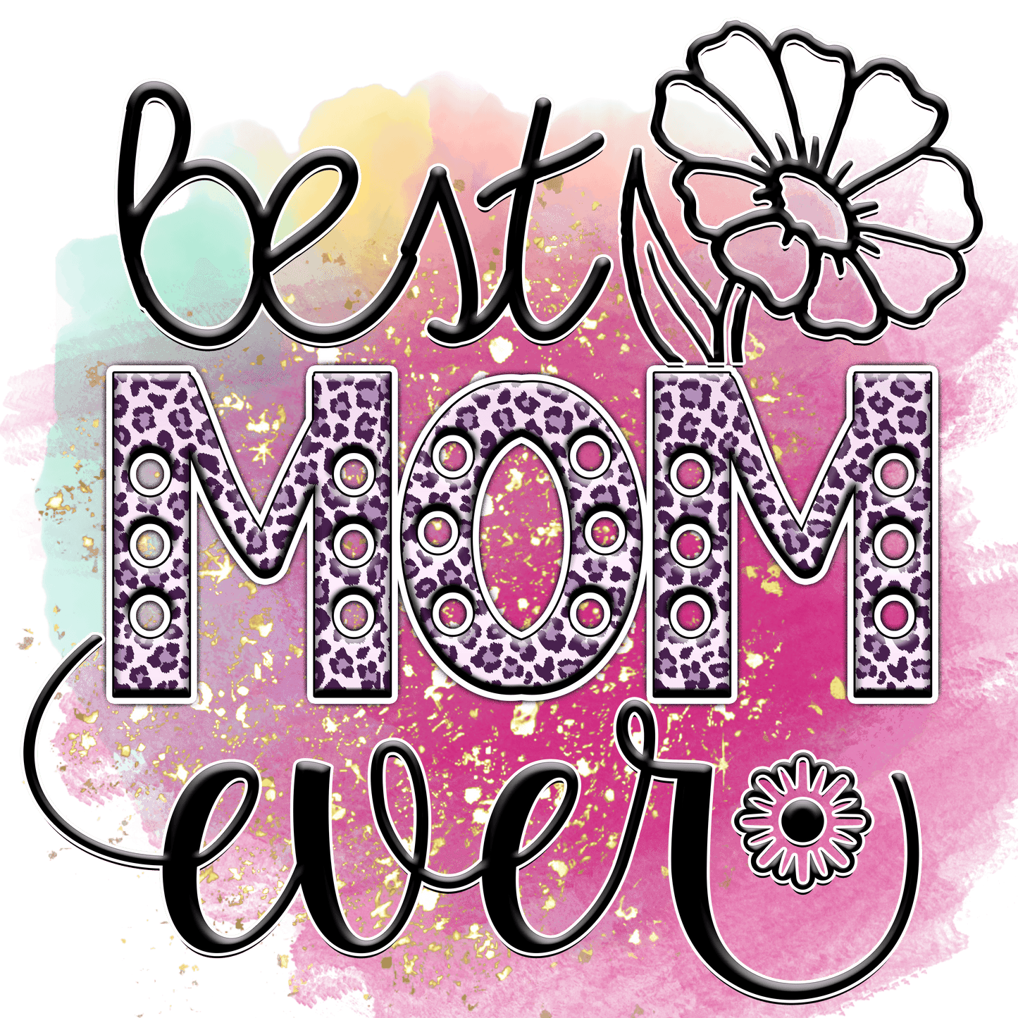 Mother's Day Best Mom Ever Design - DTF Ready To Press