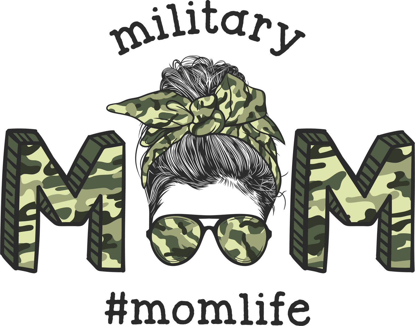Military Mom Design - DTF Ready To Press