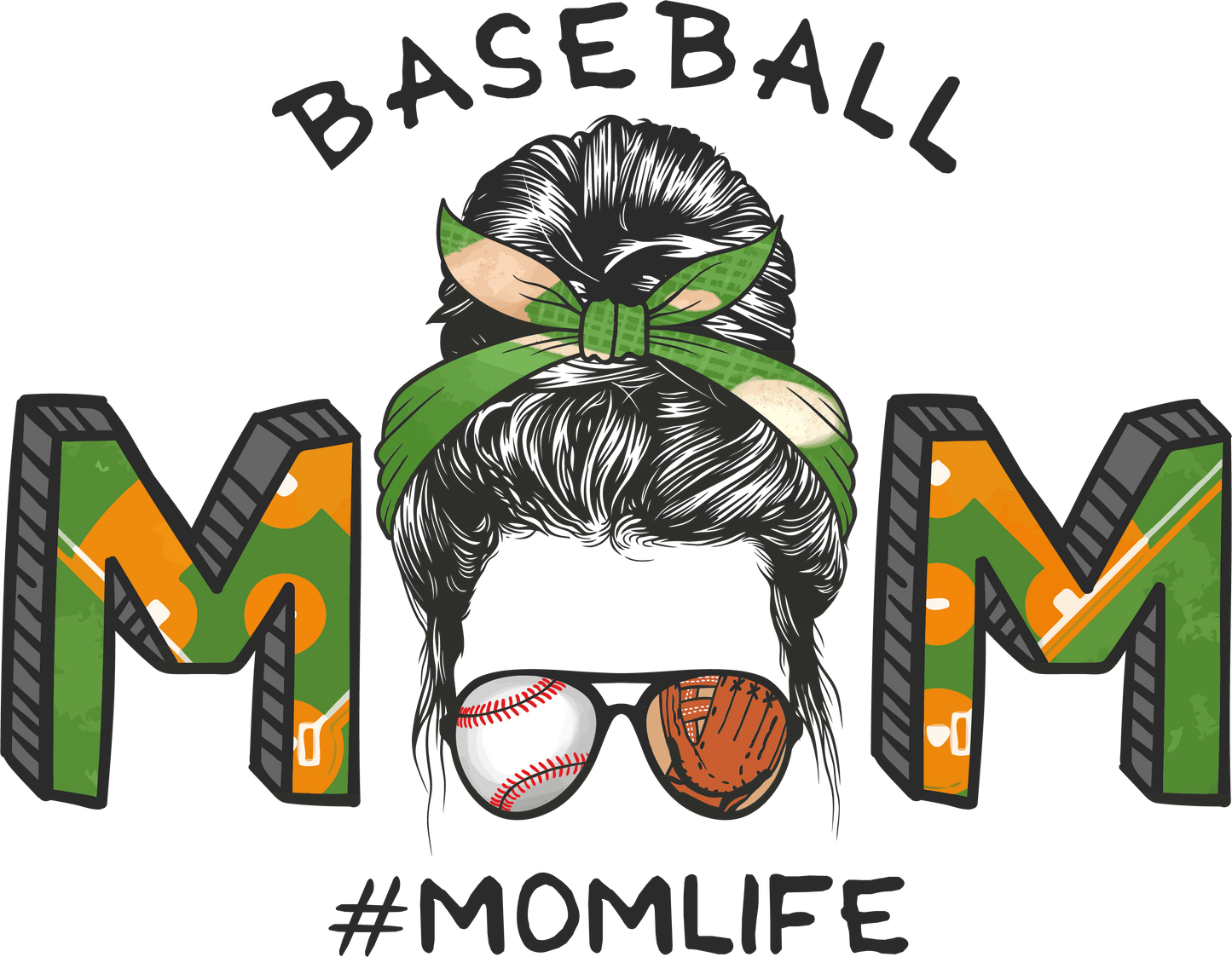 Cool Baseball Mom Design - DTF Ready To Press