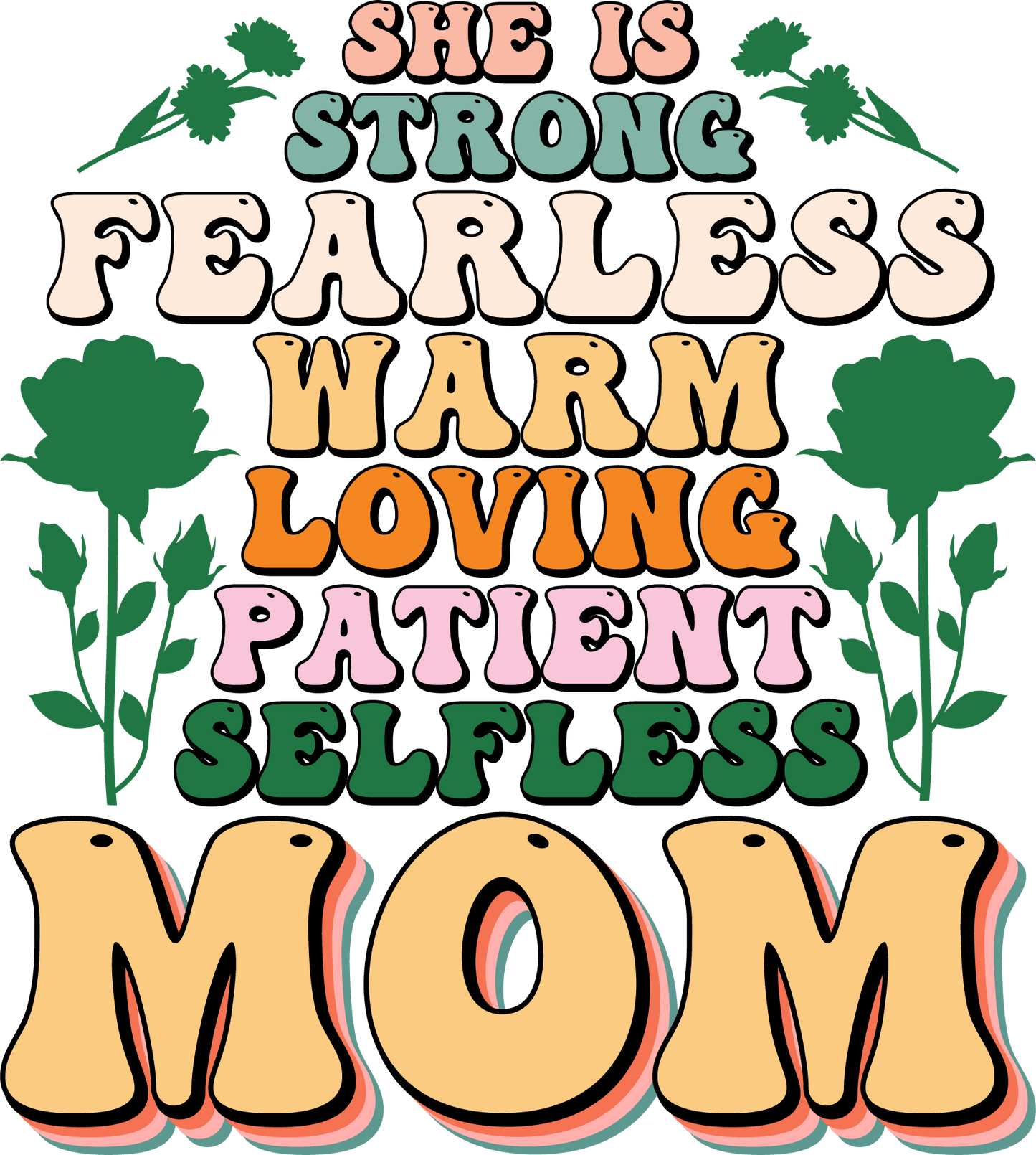 Loving Mom Design - DTF Ready To Press