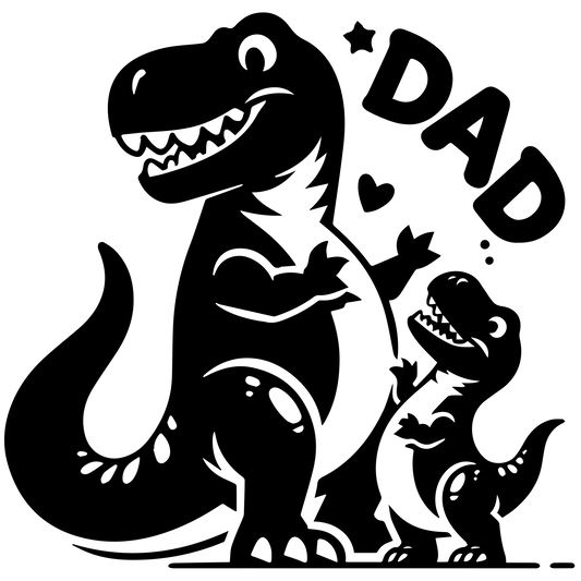 Dad And Son Trex Design - DTF Ready To Press