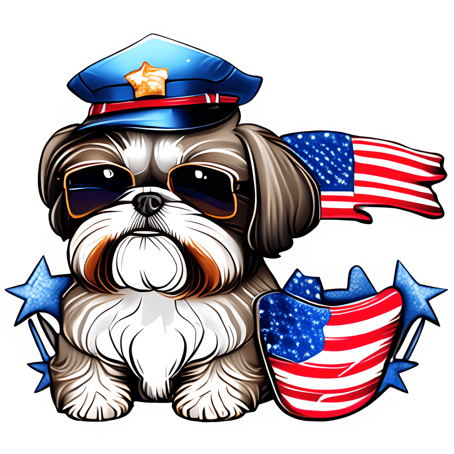 4th Of July Dog Design - DTF Ready To Press