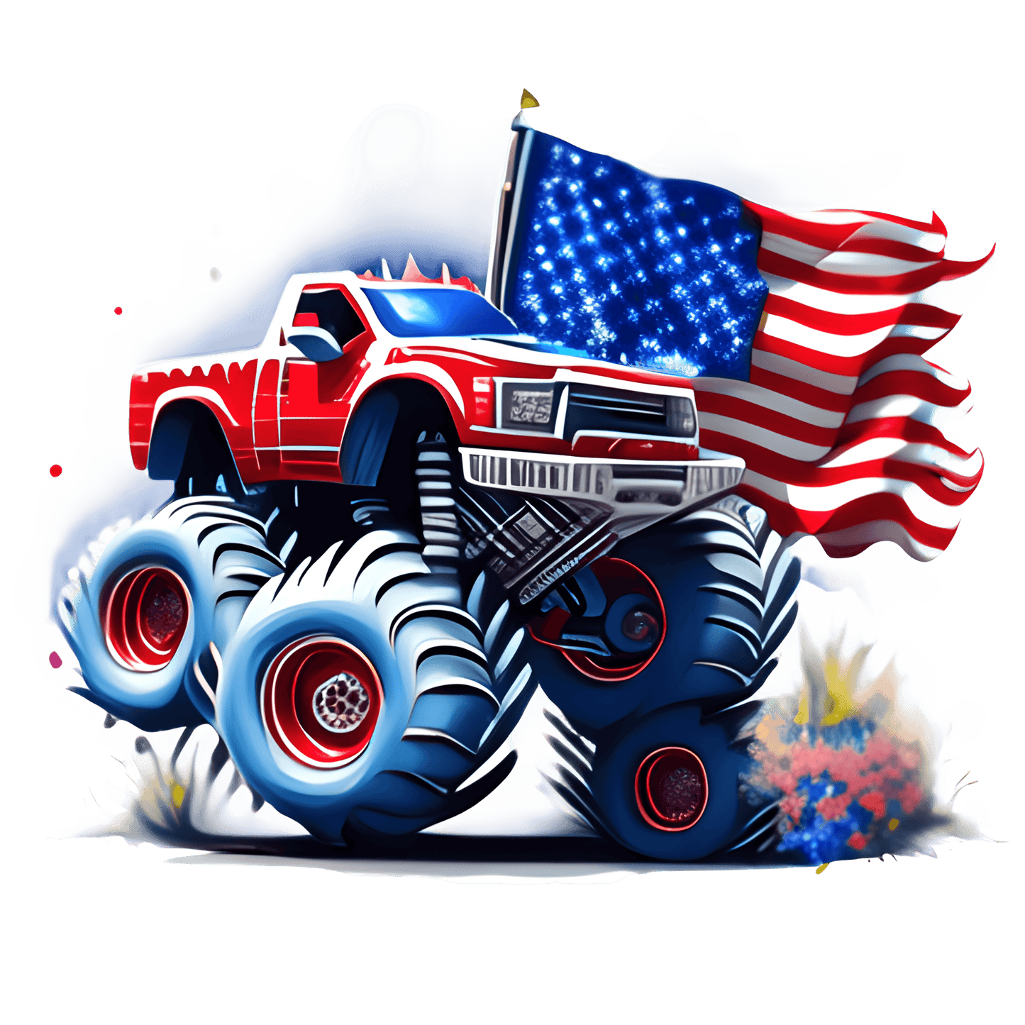 4th Of July Truck Design - DTF Ready To Press