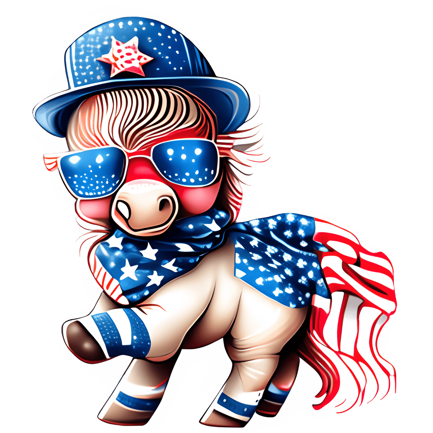 Fourth Of July Goat Design - DTF Ready To Press