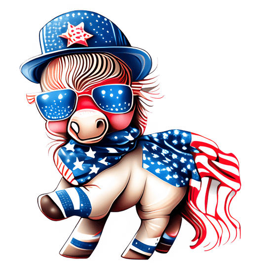 Fourth Of July Goat Design - DTF Ready To Press