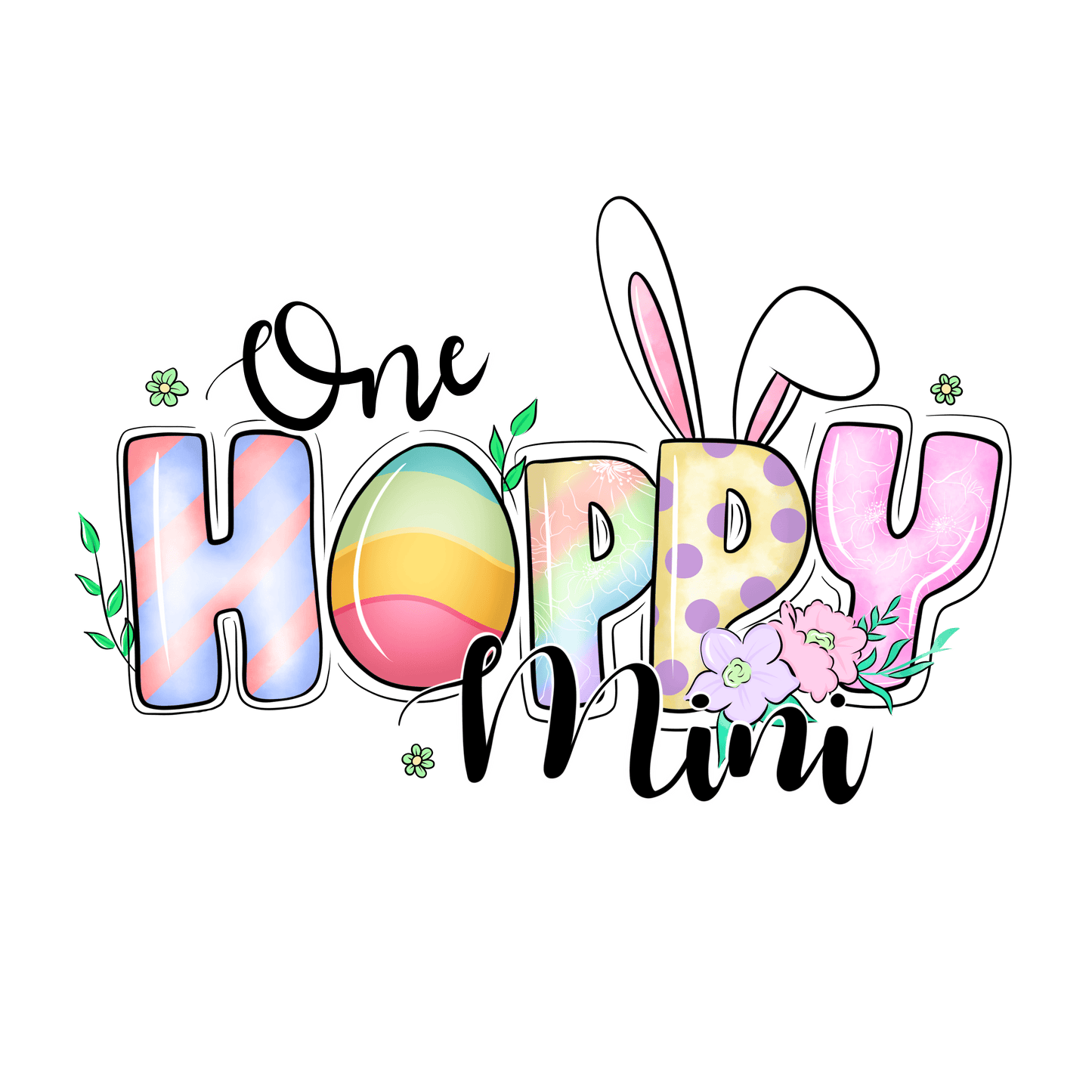 One Hoppy Mini Easter Design - DTF Ready To Press