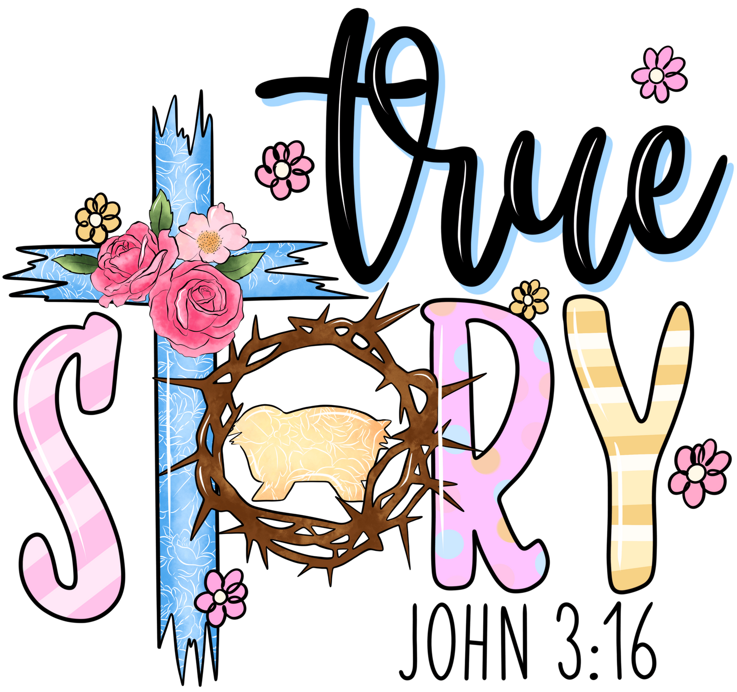 Time Story John 3:16 Easter Design - DTF Ready To Press