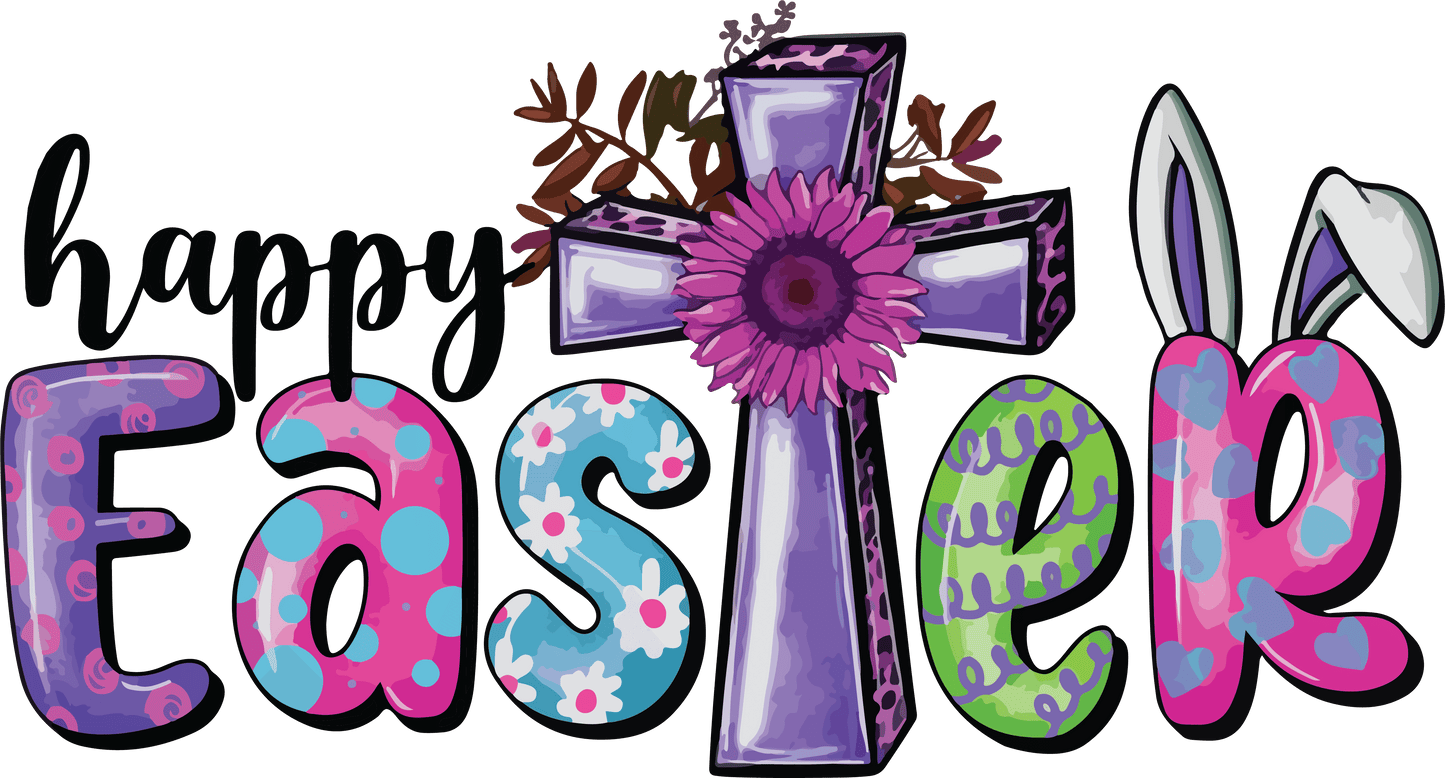 Happy Easter Jesus Design - DTF Ready To Press