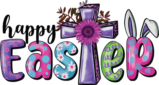 Happy Easter Jesus Design - DTF Ready To Press