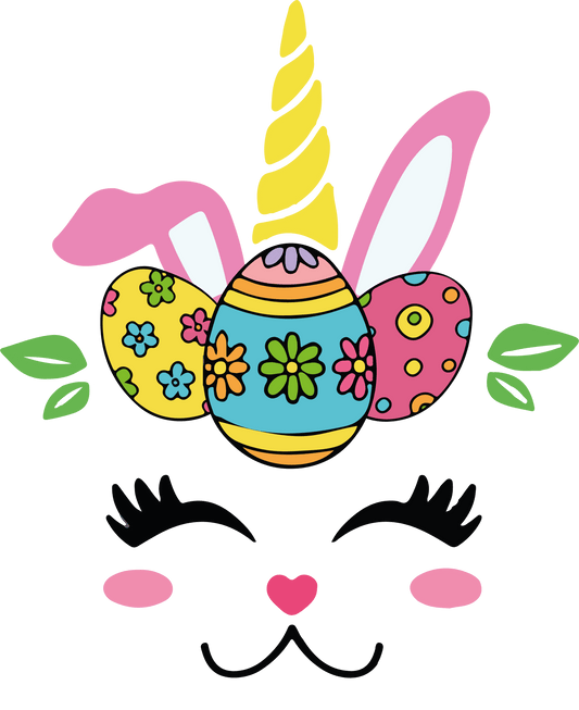 Easter Cute Unicorn Egg Design - DTF Ready To Press